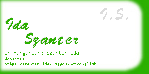 ida szanter business card